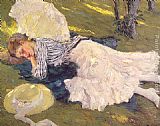 Edward Cucuel Canvas Paintings - Sleepy